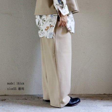 ARTE POVERA アルテポーヴェラ　ポンチ裏起毛2タックワイドパンツ　#ベージュ