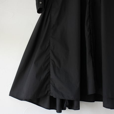 **再入荷** sasanqua by trees サザンカバイツリーズ　プルオーバーライクシャツワンピース　#ブラック、カーキ　【送料無料】