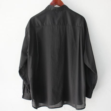 ARTE POVERA アルテポーヴェラ　120/2スーピマローンスタンドシャツ　#ホワイト、ブラック