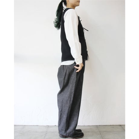 ASEEDONCLOUD アシードンクラウド　Kigansai wool fleece vest #black 【送料無料】