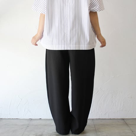TRAVAIL MANUEL トラバイユマニュアル　ヴィンテージツイルコクーンパンツ　#ブラック　【送料無料】