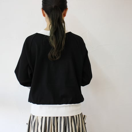 amne アンヌ　GIZA3/4crew　ギザコットン7分袖クルーネック　#イエロー、グリーン、ブラック