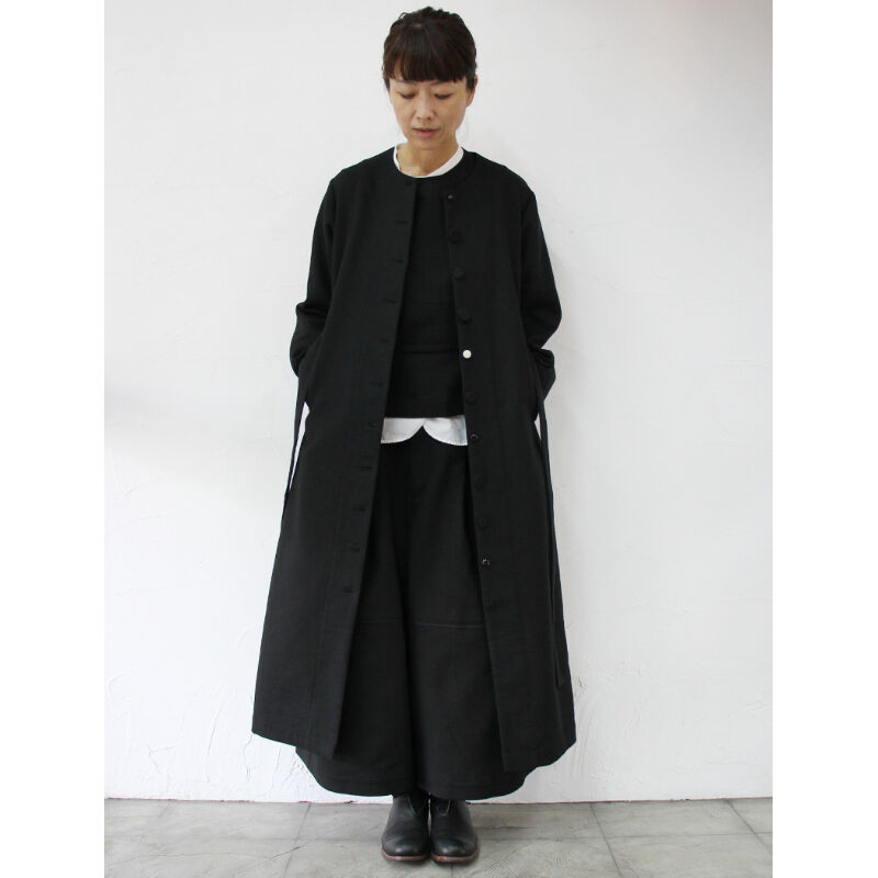 ABA☆様【美品】susuri ススリ スウィンギンコート ロング ヘリンボーン SUSURI ススリ ポーンシャツコート #ブラック 【送料無料】 | sukima