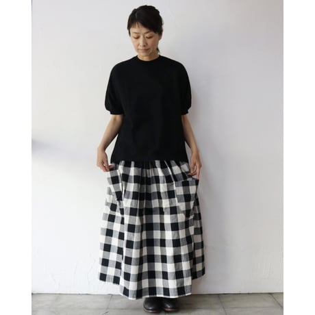 **再入荷** homspun ホームスパン　60/2天竺半袖プルオーバー　#サラシ、ライトグレージュ、ネイビー、ブラック