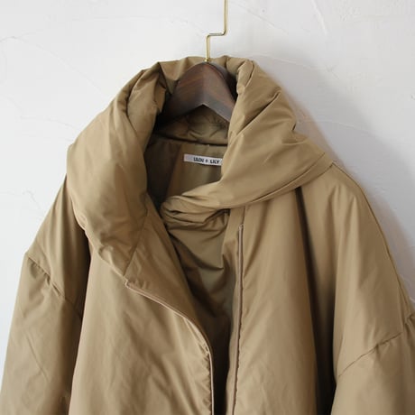 LILOU + LILY リルアンドリリー　SHAWL COLLAR DAWN JAKET　ショールカラーダウンジャケット　【送料無料】