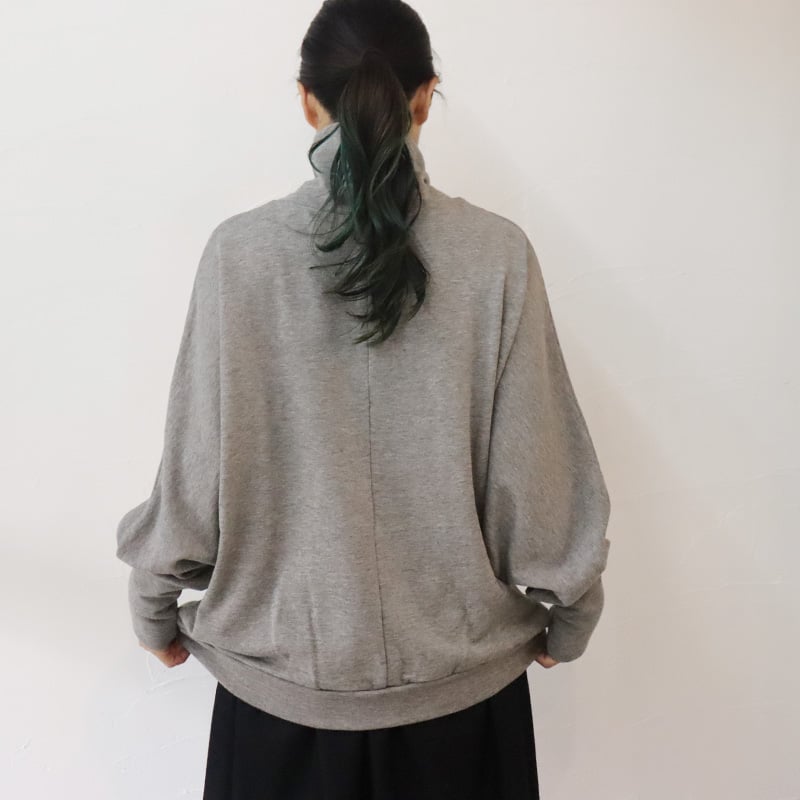 【新品】リネンヤ　Linenya　ハイネックプルオーバー 再入荷** LinenYa リネンヤ ヤク混ハイネックプルオーバー #チャコール