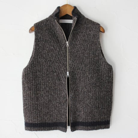 ASEEDONCLOUD アシードンクラウド　Blushed knit vest　#dark brown 【送料無料】