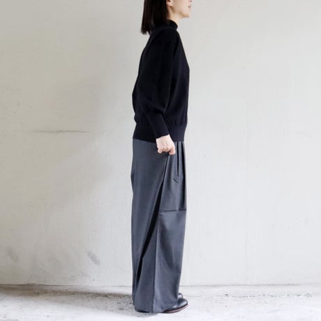 TRAVAIL MANUEL トラバイユマニュアル　ドライウェザー2タックワイドパンツ　#チャコール、ブラック