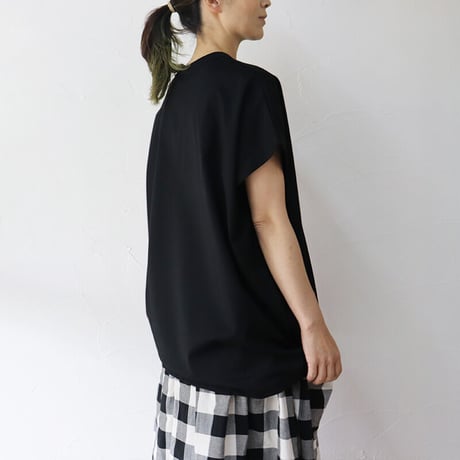 **再入荷** TRAVAIL MANUEL トラバイユマニュアル　コンパクト天竺コクーンTシャツ　#グレー、ブラック、チャコールブラウン