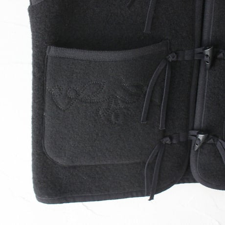 ASEEDONCLOUD アシードンクラウド　Kigansai wool fleece vest #black 【送料無料】