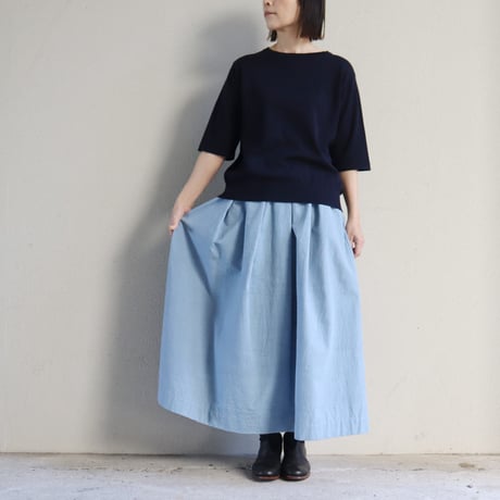 **またまた再入荷** Linenya リネンヤ　高密度コットンタックスカート