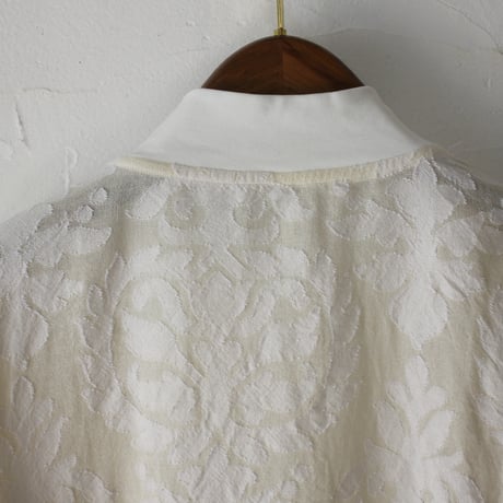 ARTE POVERA アルテポーヴェラ　インドジャガード8分袖カーディガン　#キナリ