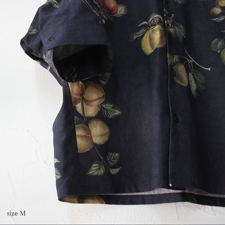 ASEEDONCLOUD　アシードンクラウド　Mitsuyakusou botanical print Resarcher shirt  #ブラック