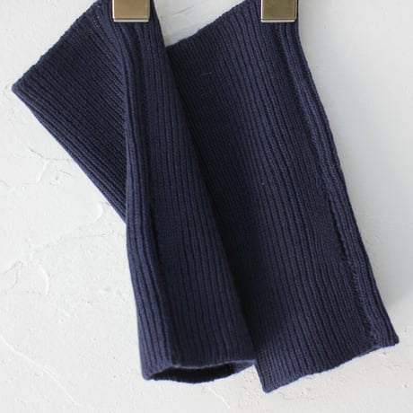 homspun ホームスパン　C/Wハンドカバー付き七分袖カーデ　#ネイビー
