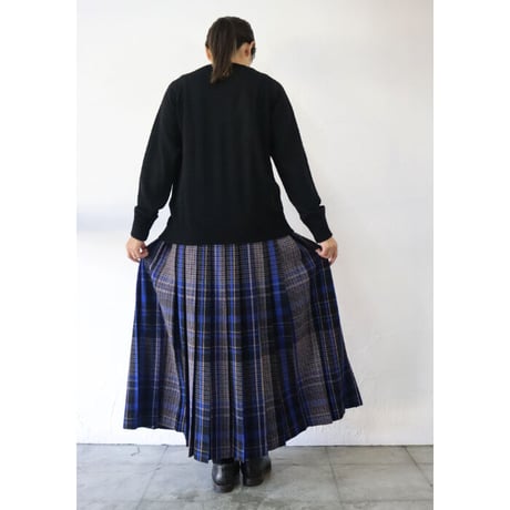 homspun ホームスパン　梳毛ウールアシンメトリーカーデ　#ブラック　【送料無料】