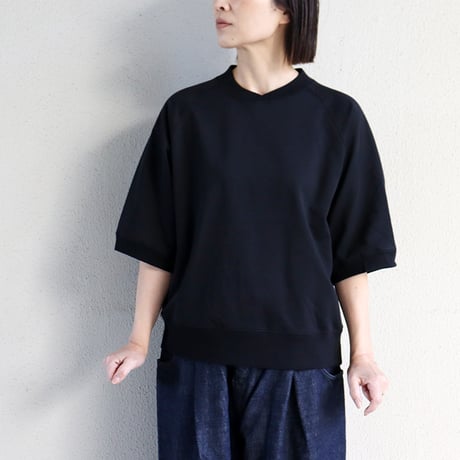 atelier naruse アトリエナルセ　オーガニックコットン半袖スウェットシャツ organic cotton lining sweat shirt