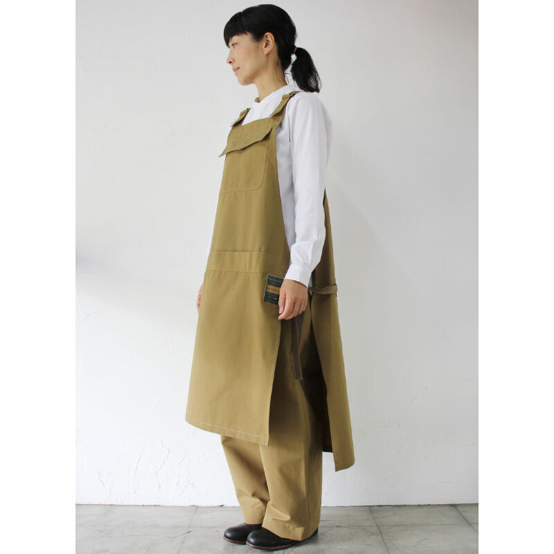 極美品★ASEEDONCLOUD★HW apron★ウール エプロン★カーキ 極美品☆ASEEDONCLOUD☆HW apron☆ウール エプロン☆カーキ