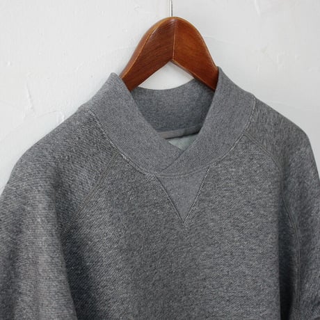 atelier naruse アトリエナルセ　freece cotton mock neck sweat　コットン裏毛モックネックスウェット　#杢グレイ　【送料無料】