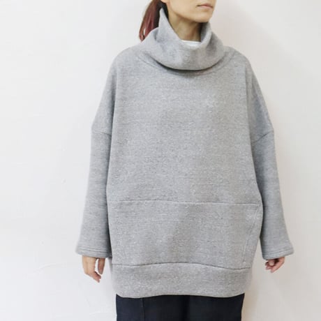 **またまた再入荷** Linenya リネンヤ　裏起毛ボリュームネックプルオーバー　#グレー　【送料無料】