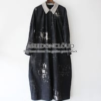 ASEEDONCLOUD アシードンクラウド　Fog forest denim Tea garden gown #black 【送料無料】