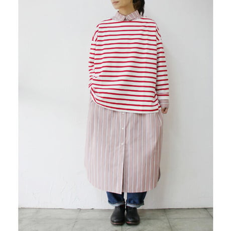 amne アンヌ　BORDER gride basque #レッド、ブラック　【送料無料】