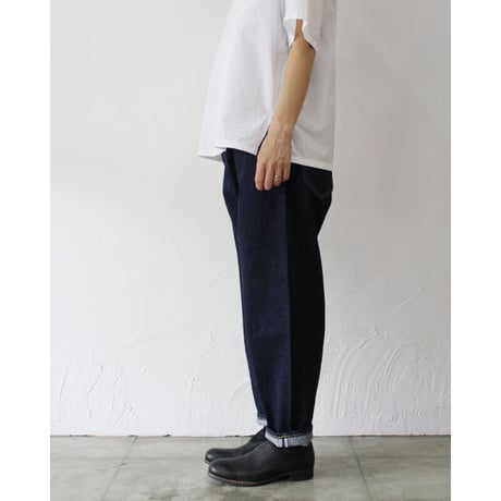 **またまたまた再入荷** sasanqua by trees  Loose Tapered Denim ルーズテーパードデニム　#one wash 【送料無料】