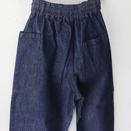 **再入荷** atelier naruse アトリエナルセ cotton denim balloon pants コットンデニムウエストゴムバルーンパンツ #インディゴ　【送料無料】