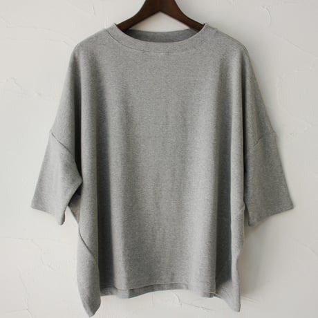 LinenYa リネンヤ　ミリタリー復刻フライス7分袖Tシャツ　#グレー　【送料無料】