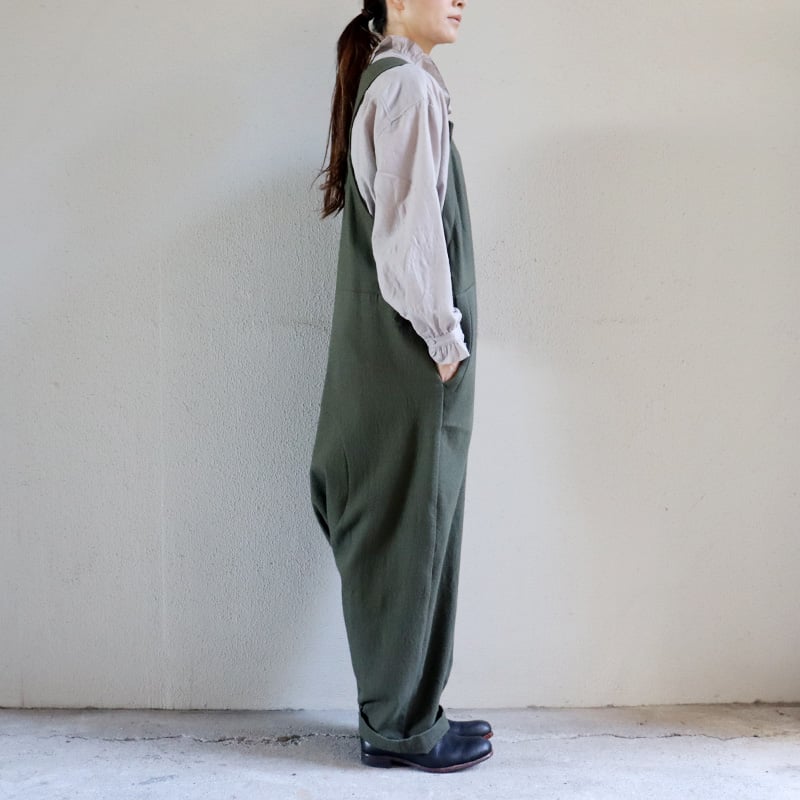 atelier naruse アトリエナルセ cotton wool overalls-pan...