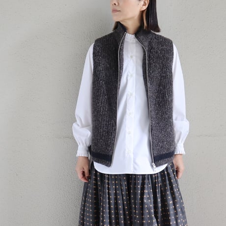 ASEEDONCLOUD アシードンクラウド　Blushed knit vest　#dark brown 【送料無料】
