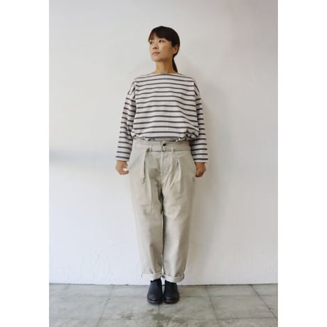 amne アンヌ　CORDUROY belterd bonito #Ivory 【送料無料】
