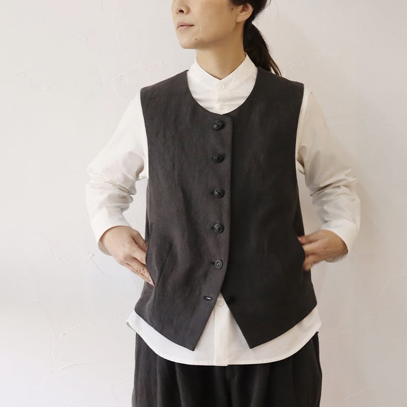 またまた再入荷** atelier naruse アトリエナルセ linen vest リ