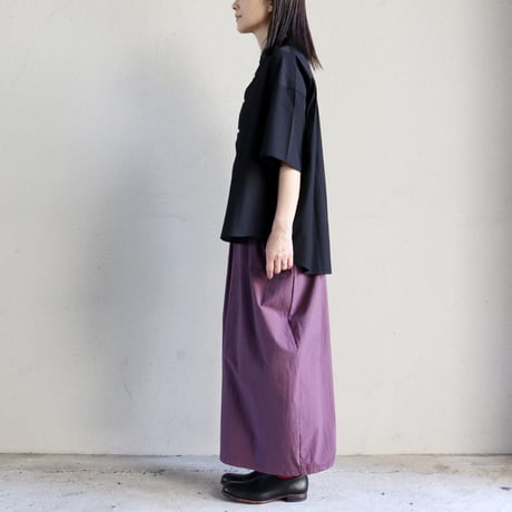 **ブラック再入荷** atelier naruse アトリエナルセ　cotton high twist poplin gaucho pants　コットンハイツイストポプリンガウチョパンツ