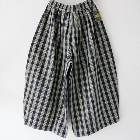 ASEEDONCLOUD アシードンクラウド　HandWerker culotte インディゴチェックハンドベイカーキュロット　#インディゴ