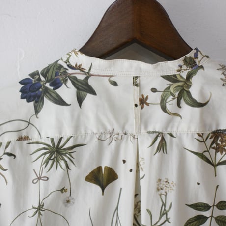 ASEEDONCLOUD アシードンクラウド　Tea garden flower print Standard shirt #off white 【送料無料】
