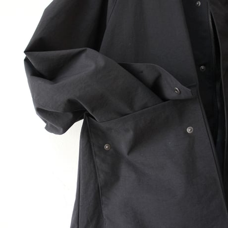amne アンヌ　ナイロンオックスカバードコート　NYLON OX covered coat #オリーブ、ブラック