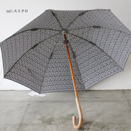 **再入荷** homspun ホームスパン　ダンプ小花プリント晴雨兼用長傘　#スミクロ、ブルー、ブラック