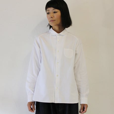 **S u K i M a -スキマ-別注・再入荷**LASSO ラッソ　スキマのラウンドカラーブラウス　♯ホワイト　【送料無料】