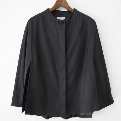 **再入荷** Linenya リネンヤ　ウールケープ　#ブラック　【送料無料】
