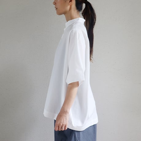 **またまた再入荷** LinenYa リネンヤ　ギザコットンｘスーピマコットンヘンリーネックブラウス