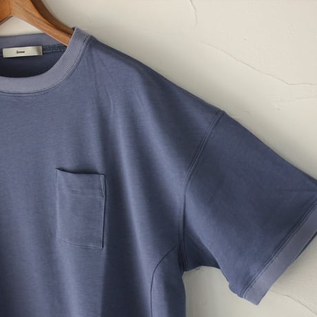 amne アンヌ TWISTED JERSEY half sleeve bottie #ブラック、ブルー