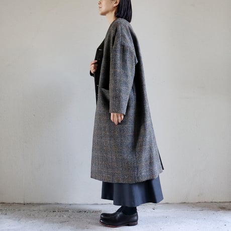 atelier naruse アトリエナルセ　ハリスツィードウールコクーンコート Harris Tweed wool cocoon coat