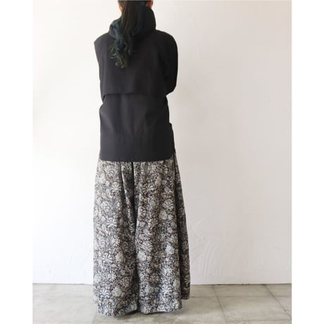 ARTE POVERA アルテポーヴェラ　インド草木染めハンドプリントロングギャザリングパンツ　【送料無料】