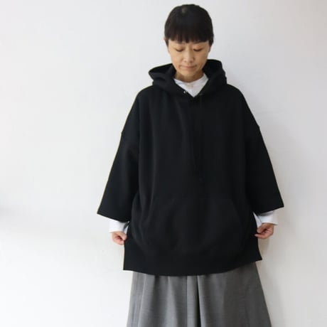 CAERULA カエルラ　TC sweat BIG hoodie 裏起毛スウェットBIGパーカー  #ホワイト、ブラック　【送料無料】