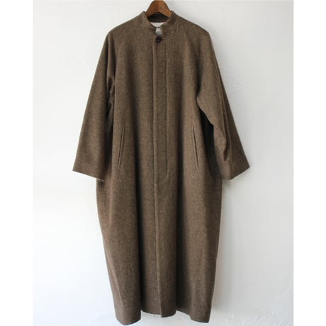 atelier naruse アトリエナルセ　wool linen tweed stand collar coat　ウールリネンツイードスタンドカラーコート