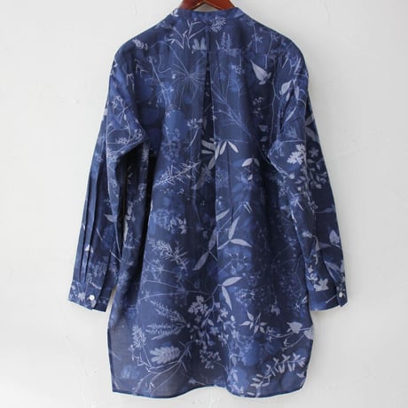 ASEEDONCLOUD アシードンクラウド　Flower Blue Print Pajama shirt　#blue　【送料無料】