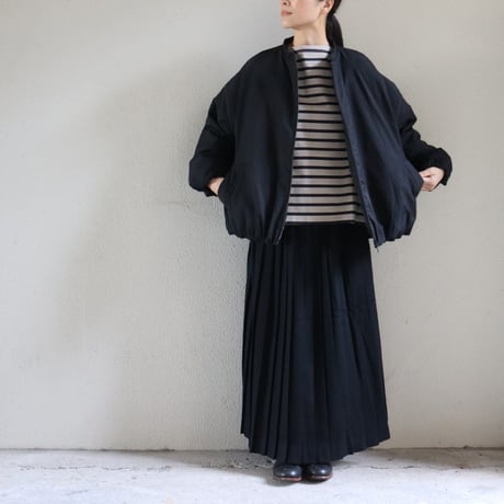maomade マオメイド ヴィンテージツイルスタンドカラー中綿ジャケット　#ブラック、カーキ、オフグレー