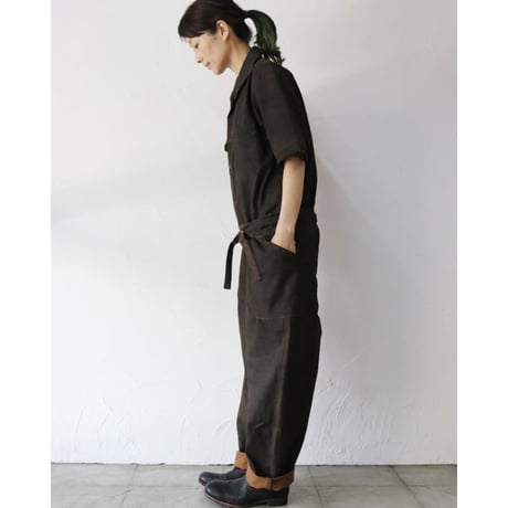 ASEEDONCLOUD アシードンクラウド　Immunity cloth Crafter jumpsuit　#dark brown 　【送料無料】