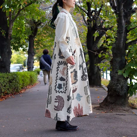 ASEEDONCLOUD アシードンクラウド Antique kilim print Forest king dress アンティークキリムプリントワンピース