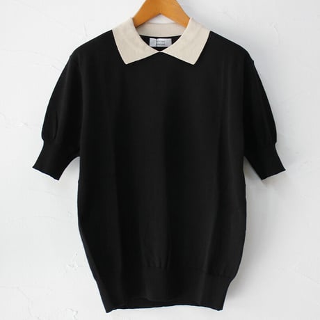 **再入荷** atelier naruse　アトリエナルセ  コットン衿付きニット｜cotton collar knit